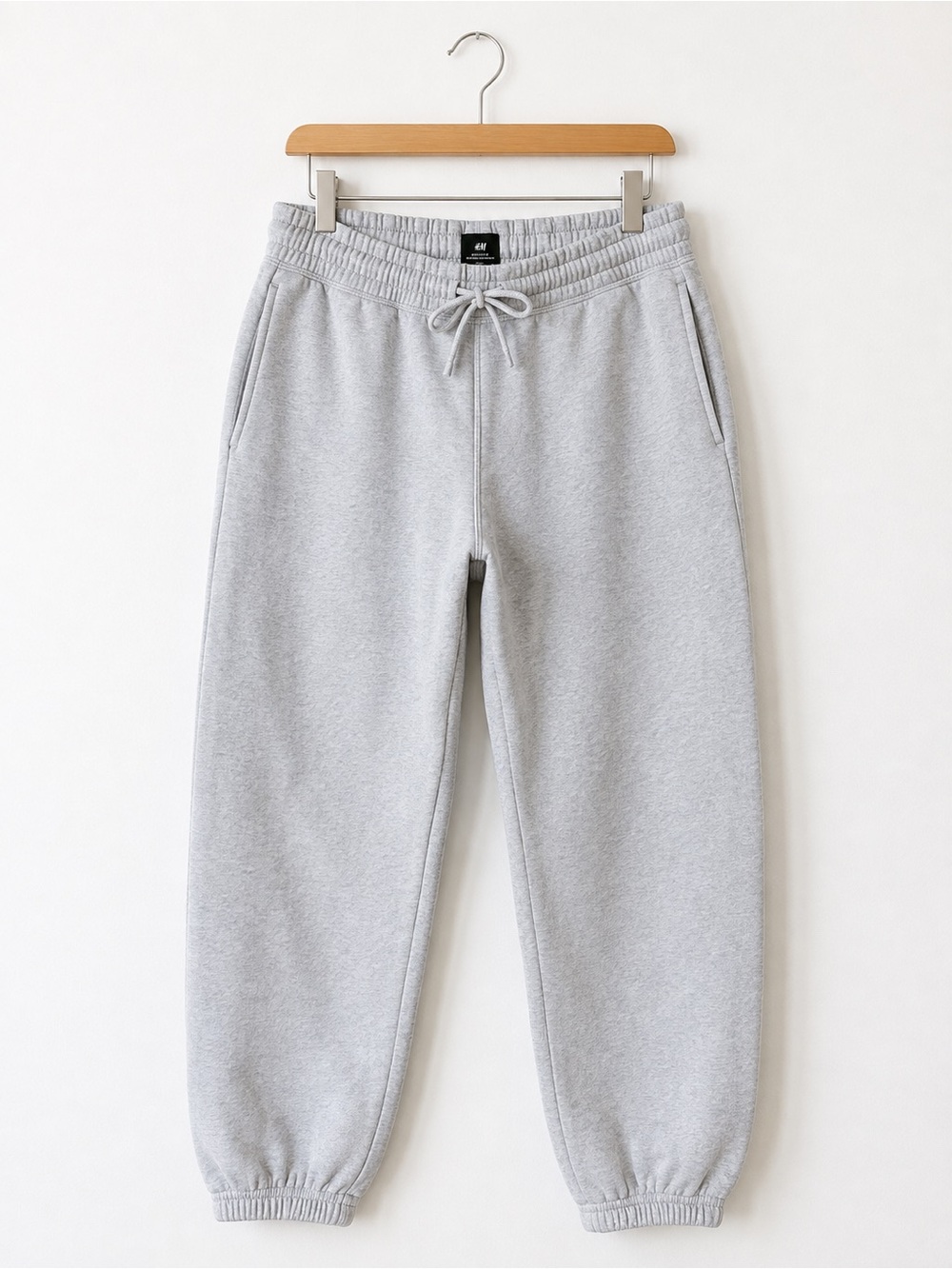 H&M Men's Heather Gray Drawstring Joggers